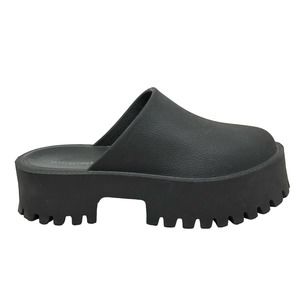 JEFFREY CAMPBELL  Black Chunky Platform Clogge Clog Mule Slide Shoes - Sz 8